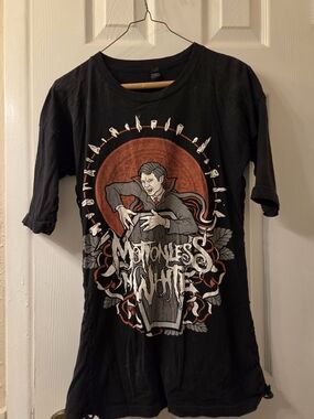 Black Motionless In White Graphic Band  Mini Dress - Tee